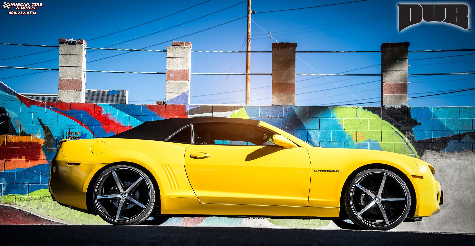 vehicle gallery/chevrolet camaro dub rio 5 s113 22X9  Black & Machined wheels and rims